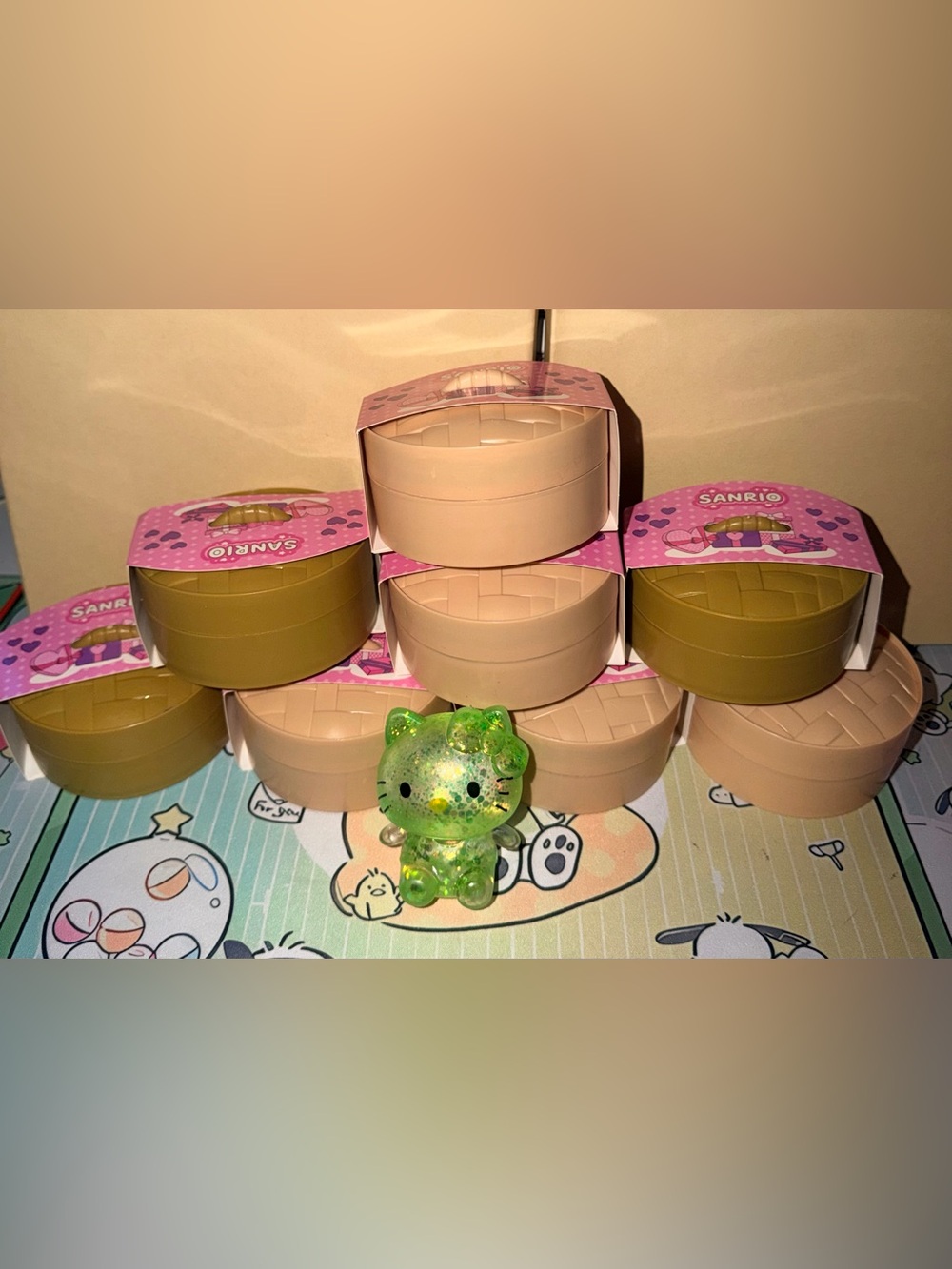 🥟Hello Kitty Squish Figurine confirmed 1 Green Glitter others mystery
